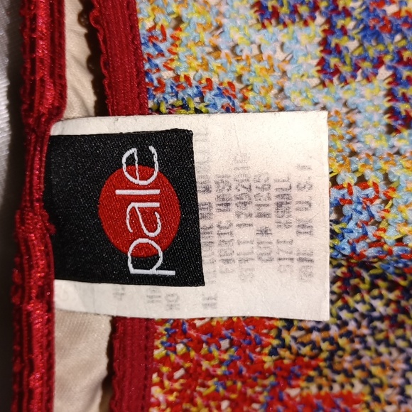 Vintage 90s Pale diagonal striped knit Y2K mini skirt XS - Picture 3 of 7